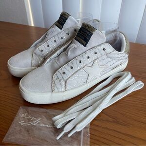 Vintage Havana Flair Sneakers Off-White/Gold Croc Size 7.5